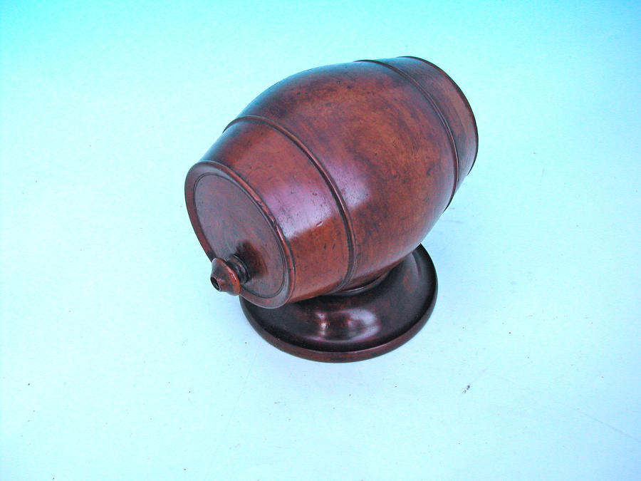 Antique 19thc Ash Treen String Barrel. English C1840 - 60