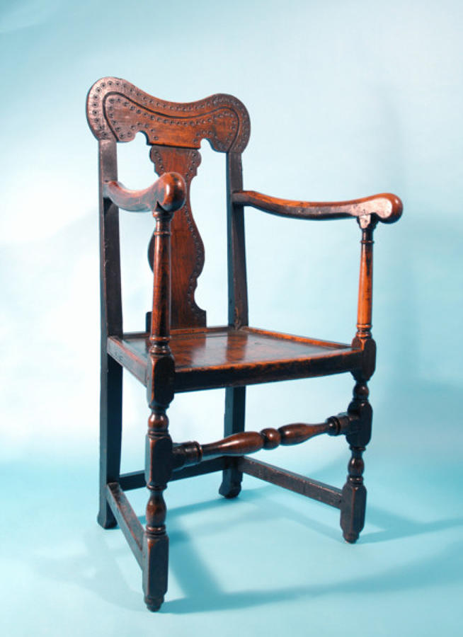 18thc Ash Joined Chair. Welsh  C1720 - 30