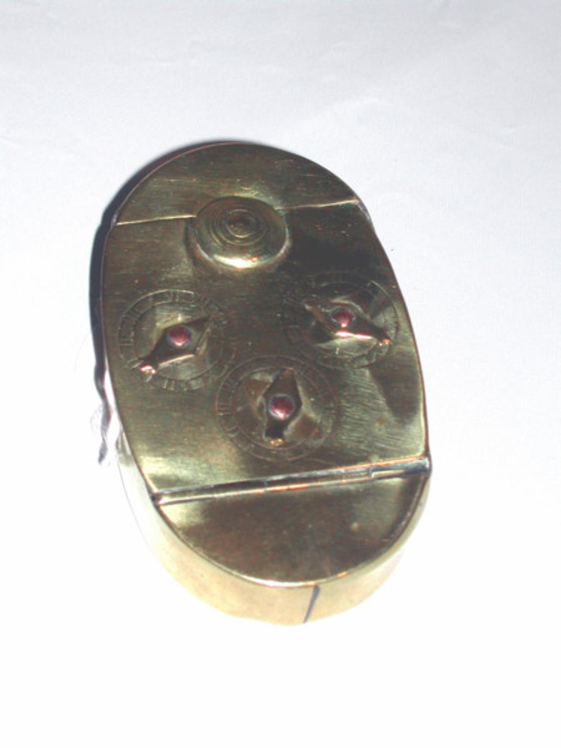 Early 19thc Brass Combination Snuff Box. English C1820 - 40