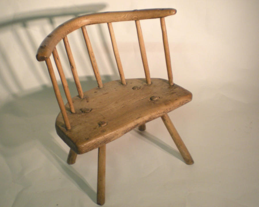 Early primative "stick back" chair. Irish C1790 - C1800