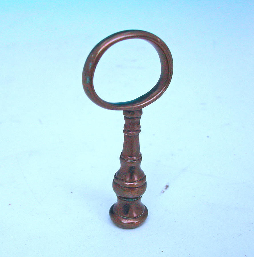 Antique 19thc Brass Metalware "Ring" Pipe Tamper. English C1860 - 80