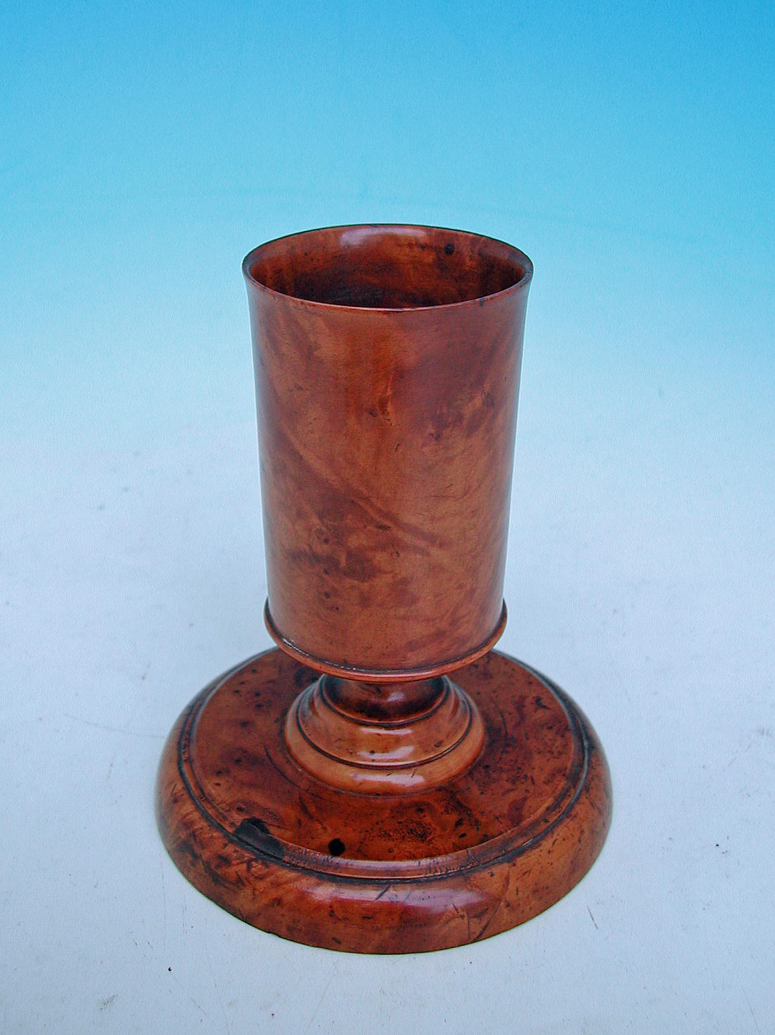 Antique 19thc Treen Maple Vase For Spills & Tapers. English C1800 - 20
