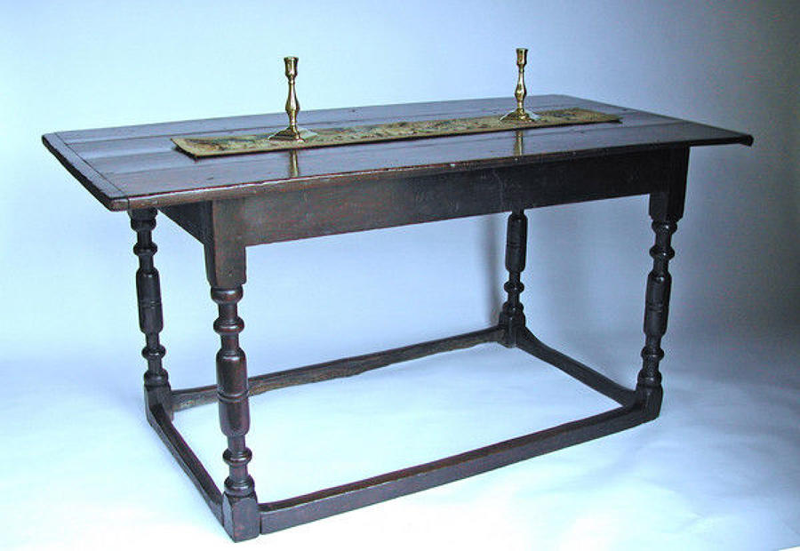 17thc Antique Oak Furniture English Refectory Table. English. C1620-40