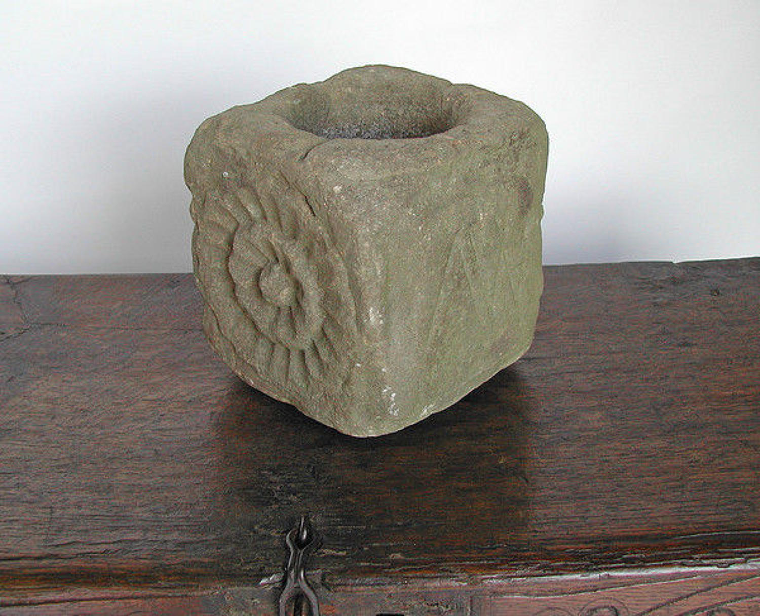 17thc Antique Stone Mortar .     English. C1580-C1620