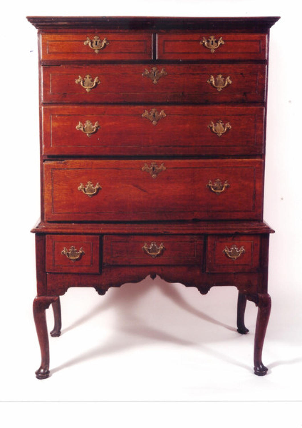 18thc Oak Chest on Stand .   English.  C1710-14