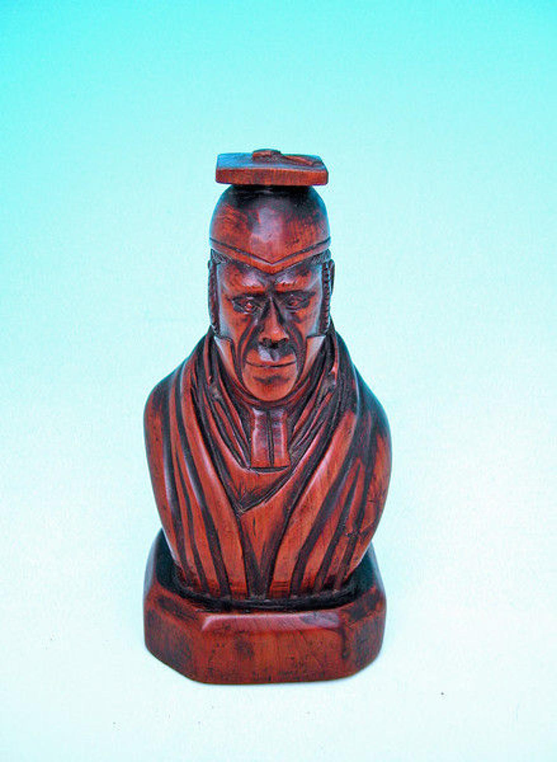 18thc Carved Cedar Figure of a Scholar. English C1780-C1800
