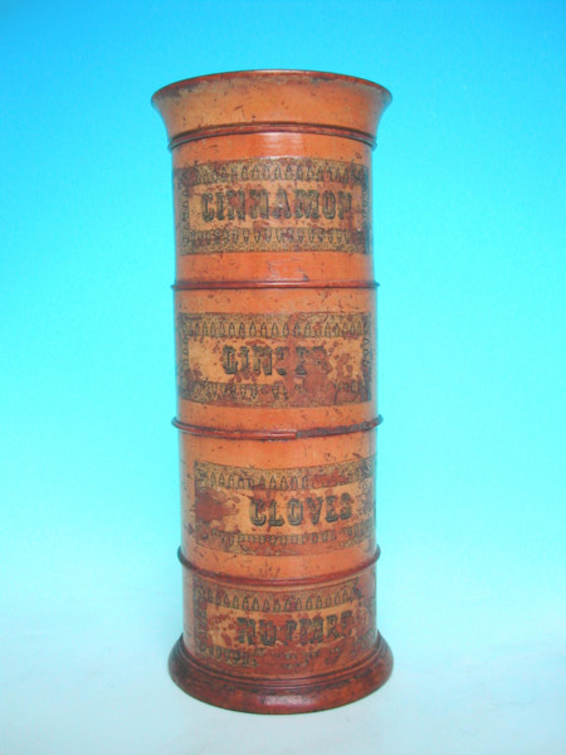 19thc Sycamore Spice Tower . C1840-60