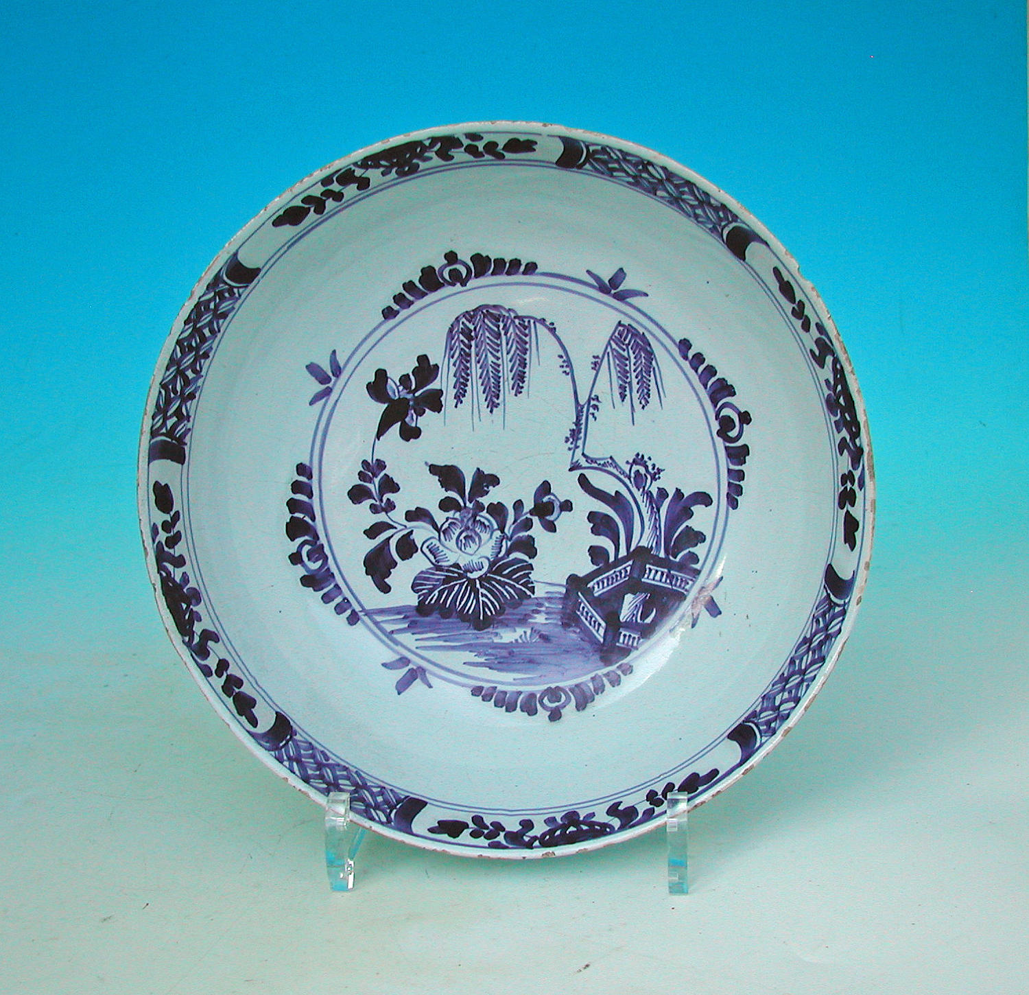 18thc Antique Pottery Delftware Bowl .  English. C1765-75