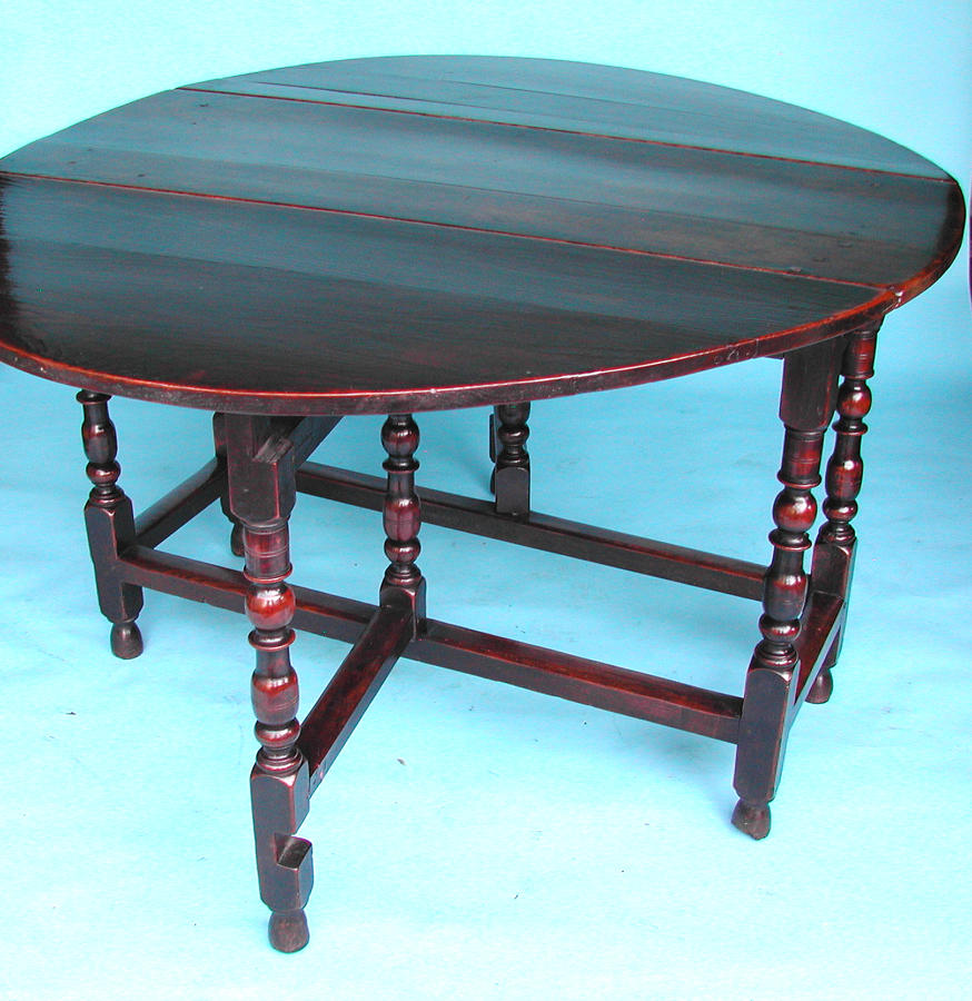 Antique 17thc Period Oak Gateleg Table.  English.  C1680-90.