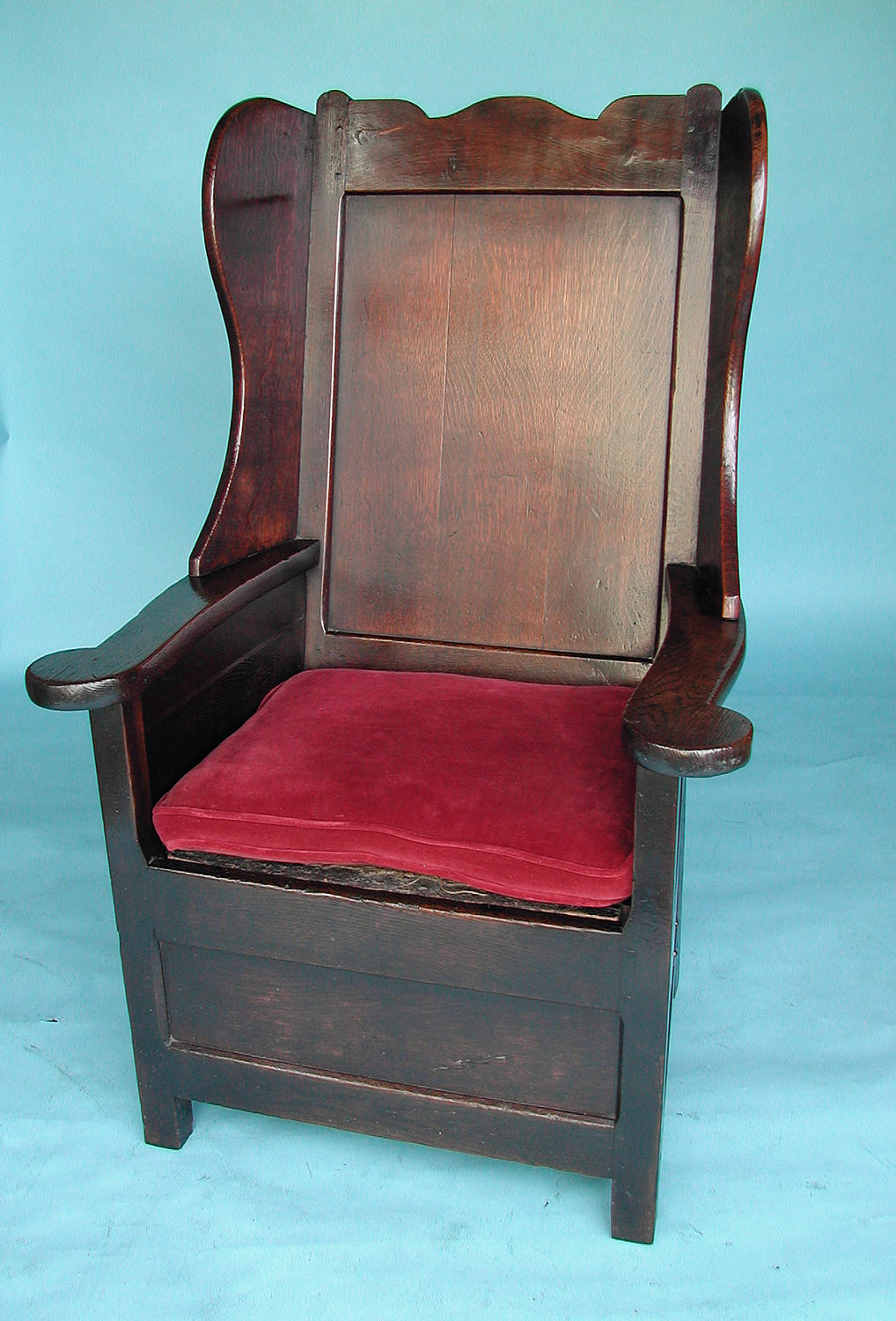 Antique 18thc Oak Lancashire Lambing Chair. English. C1730-40