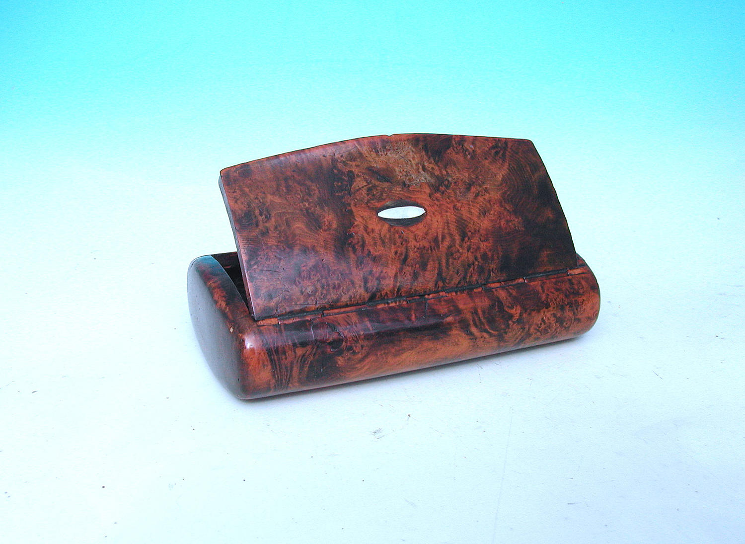 A superb 19thc Burr Amboyna Tobacco Box.  Scottish. C1840-60.