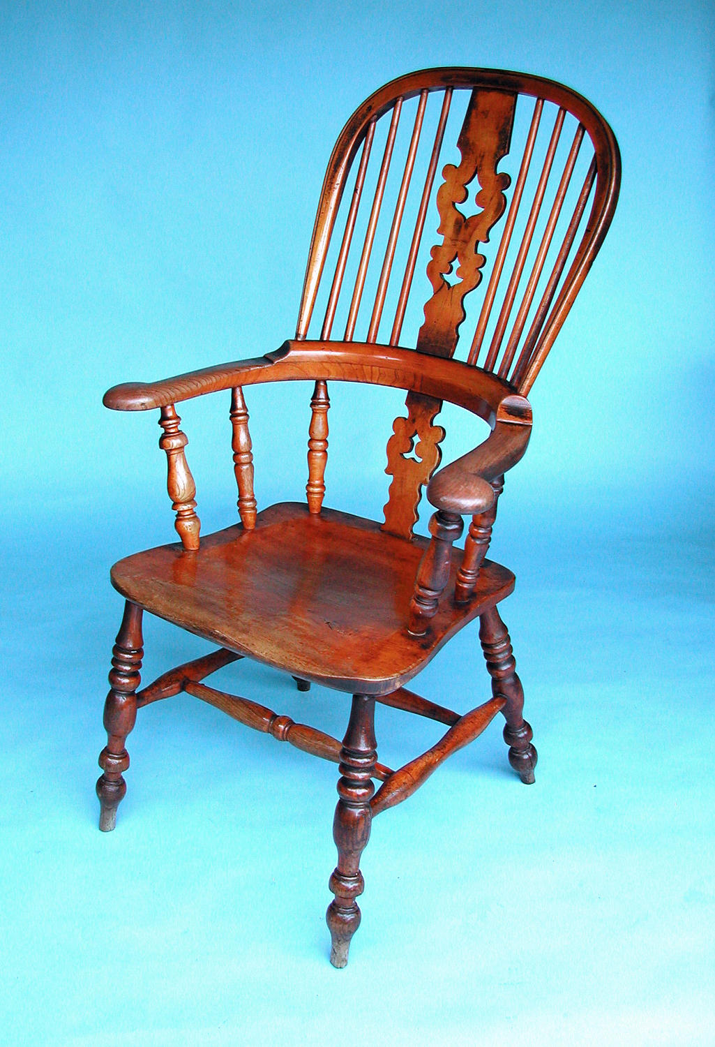 Antique 19thc Ash & Elm  Broad Arm Windsor Chair. English. C1840-60