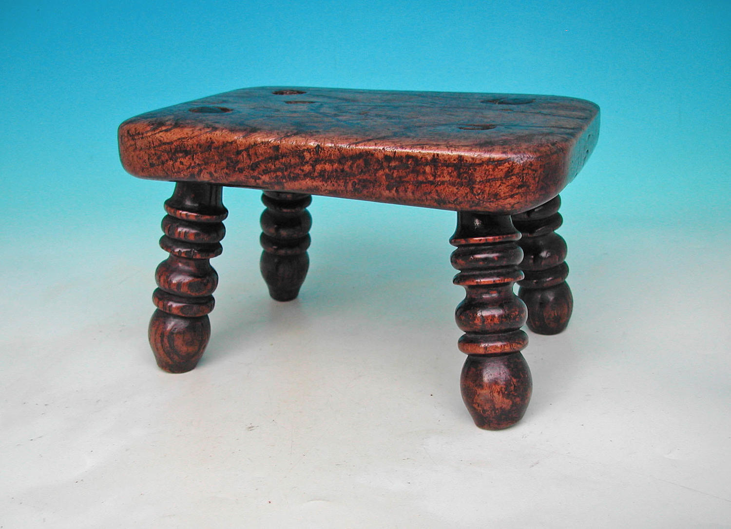 Antique 19thc Country Furniture Ash Lacemakers Stool.  English. C1840
