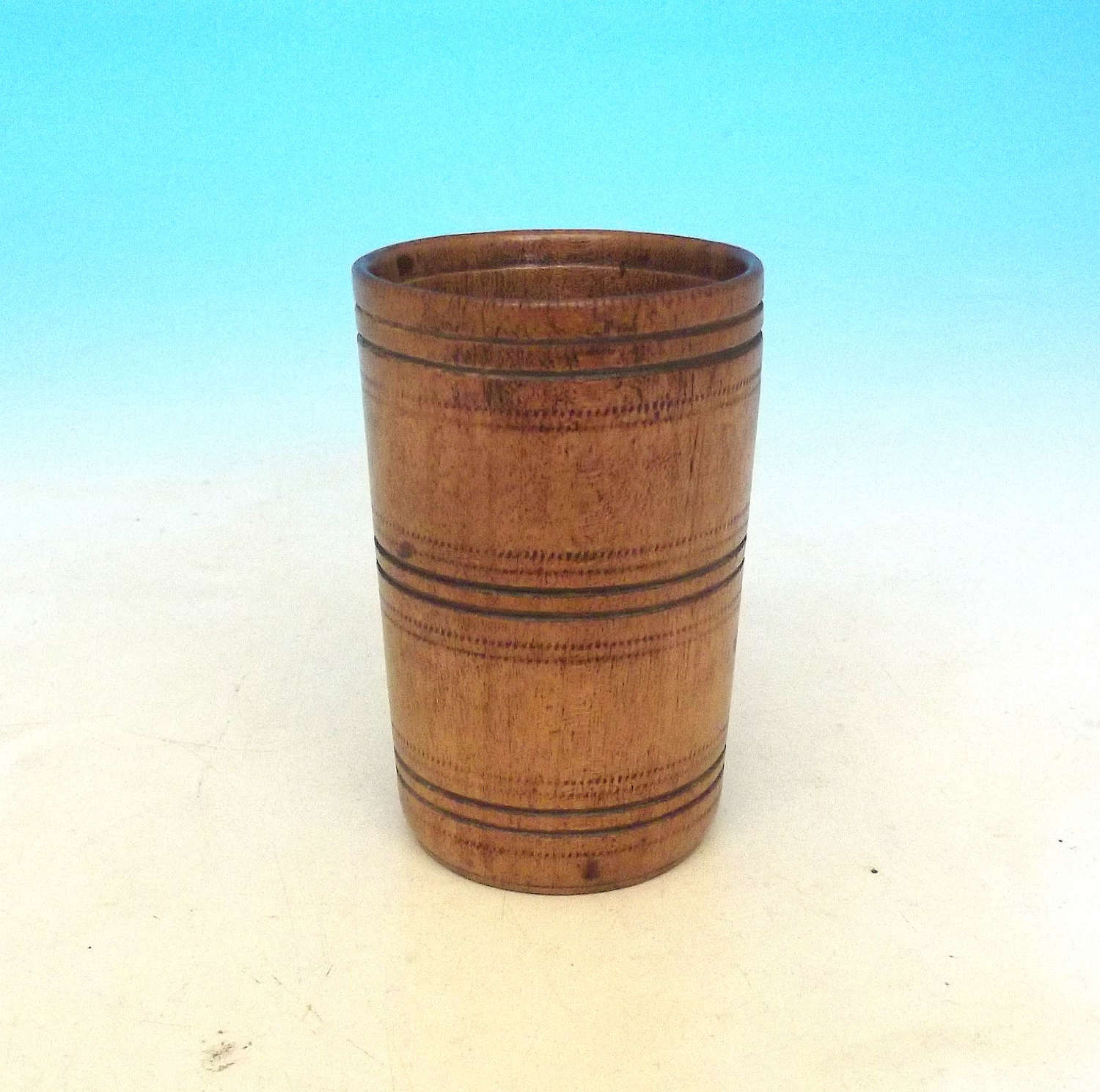 Antique 19thc Treen Fruitwood Beaker.  English. C1800-20