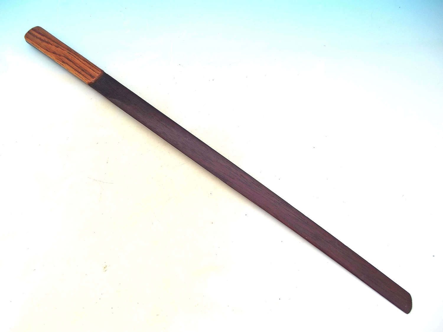 Antique Treen 19thc Mahogany, Ash Page Turner Stamped Hughes - Derby.