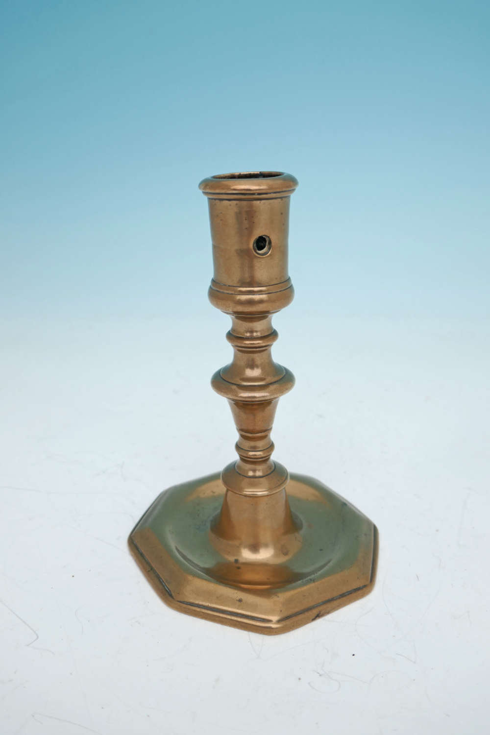Early 18thc Metalware Bell Metal Single Candlestick . French C1700-10