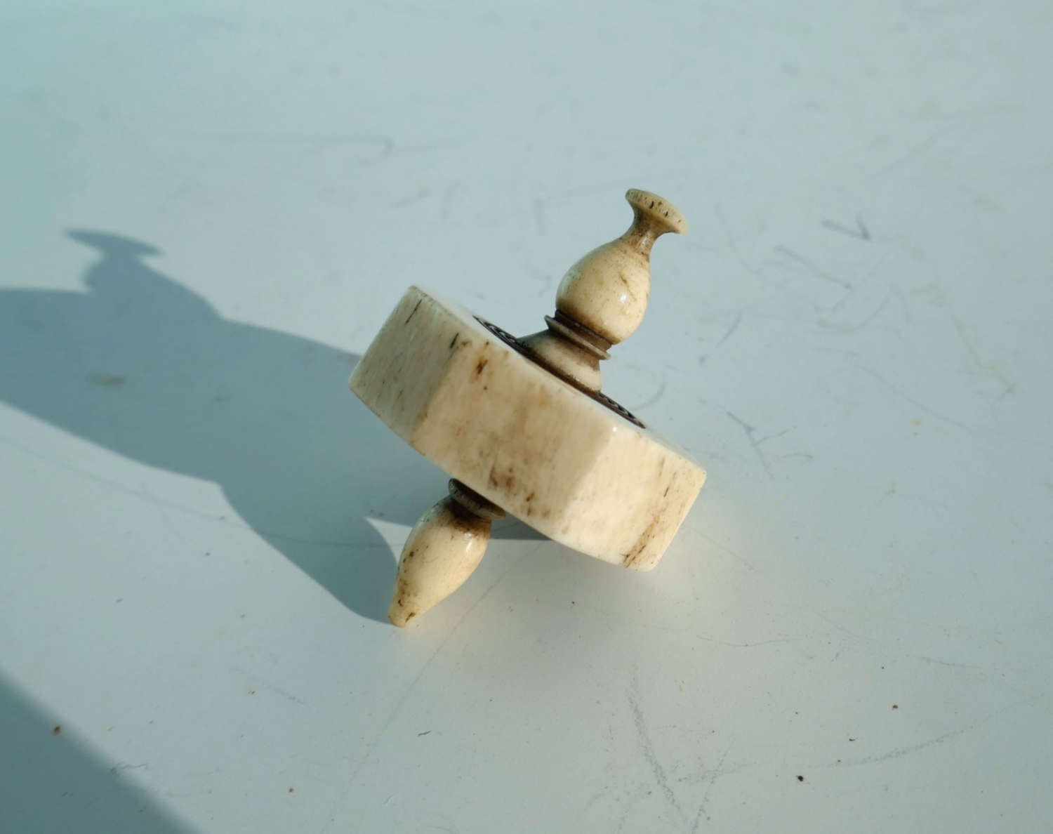 Antique 19thc Bone (Bovine) Child's Spinning Top Toy. English C1840-60