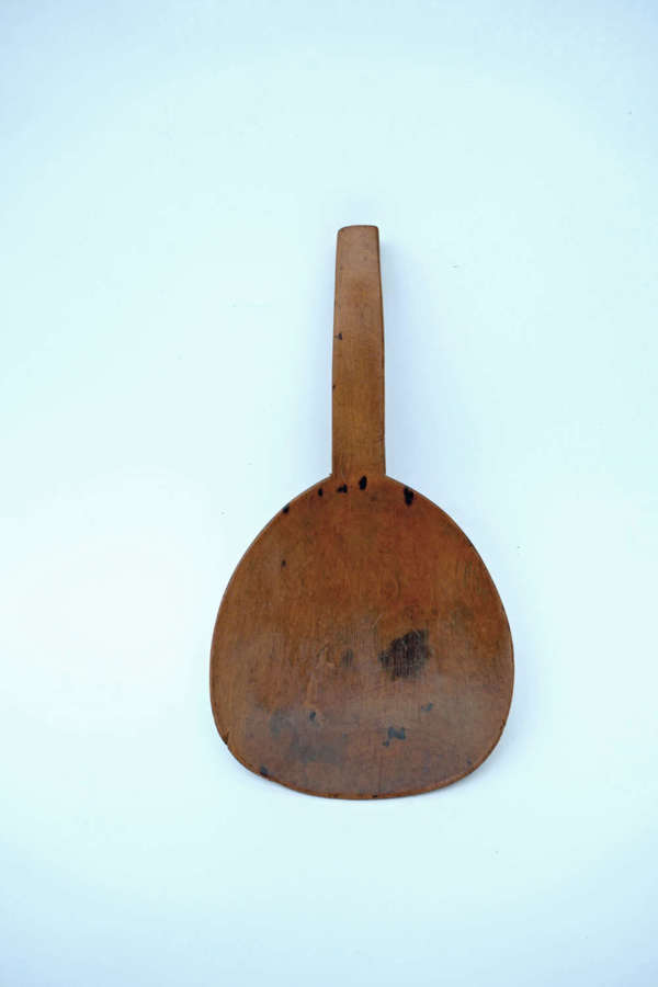 Antique 19thc Treen Sycamore Butter Scoop / Paddle. Welsh C1800-20