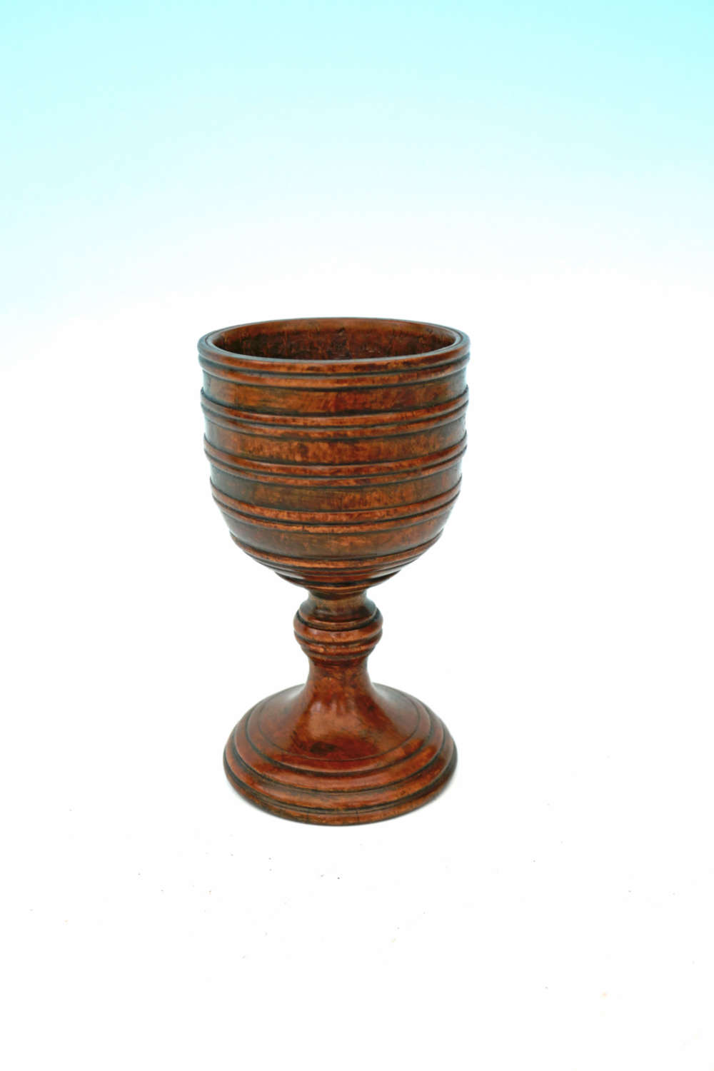 Early Treen 18thc / 19thc Fruitwood Turned Drinking Goblet .English
