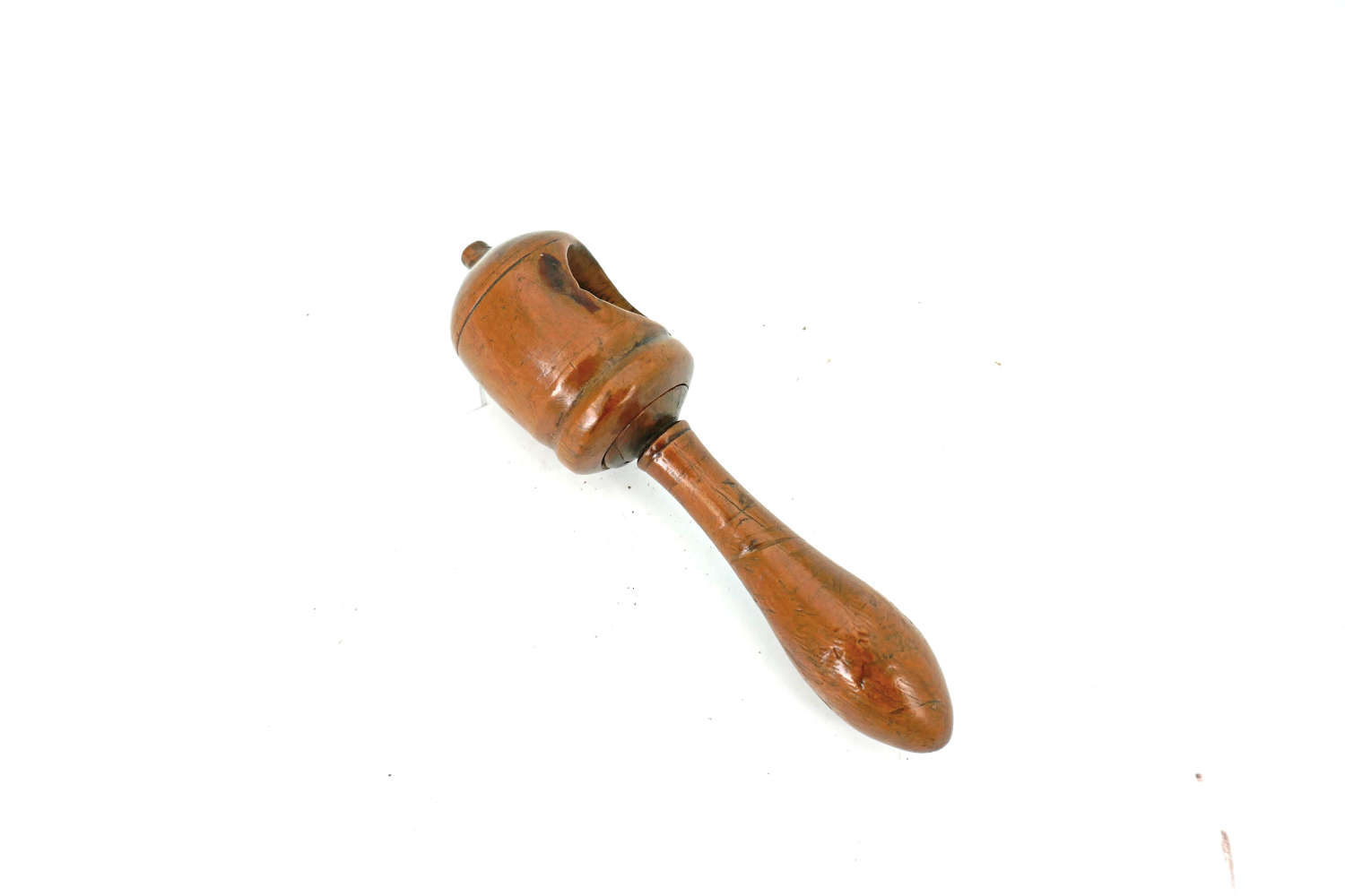Antique Treen 19thc Boxwood Pocket Screw Nutcracker . French C1800-20