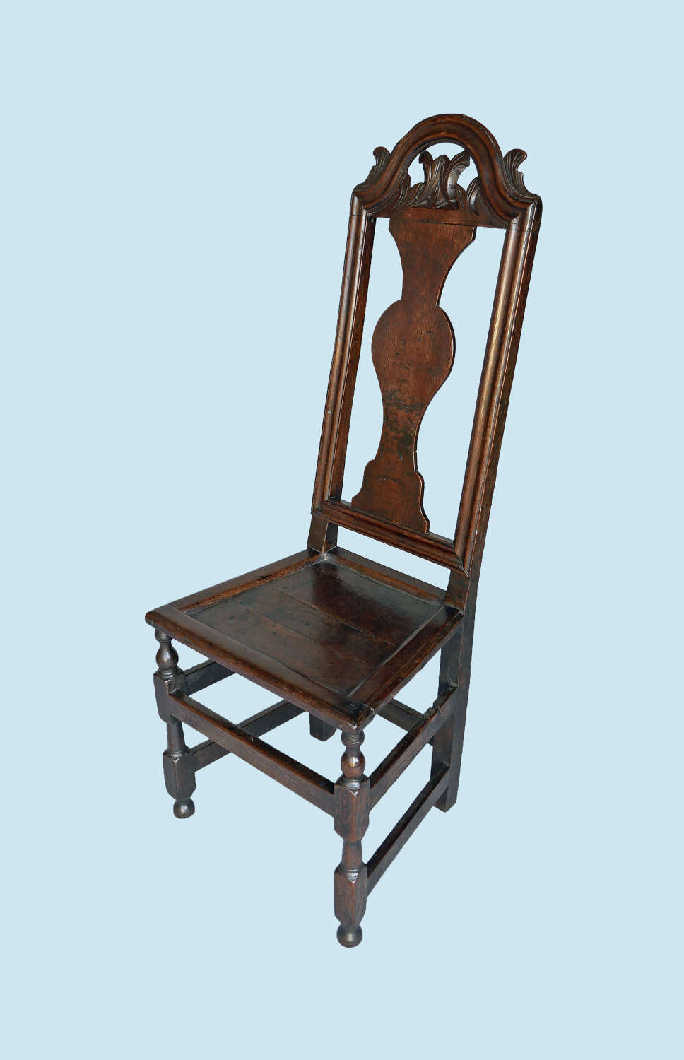 Antique 17thc Oak Furniture Single High Back Joyned Chair. English.