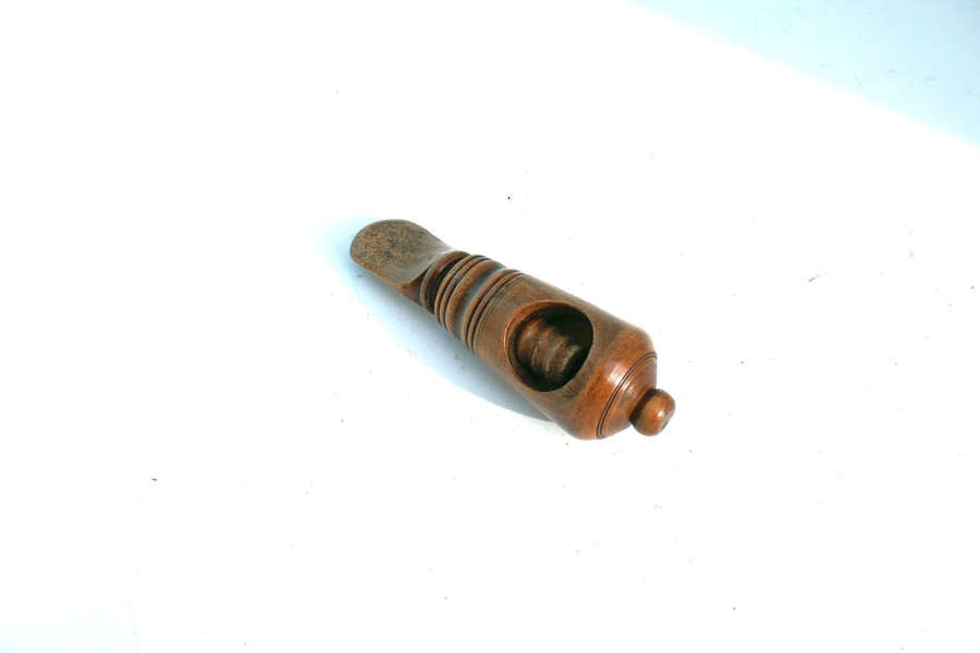 Antique 19thc Treen Beech Pocket Nutcrackers. English C1820-40.
