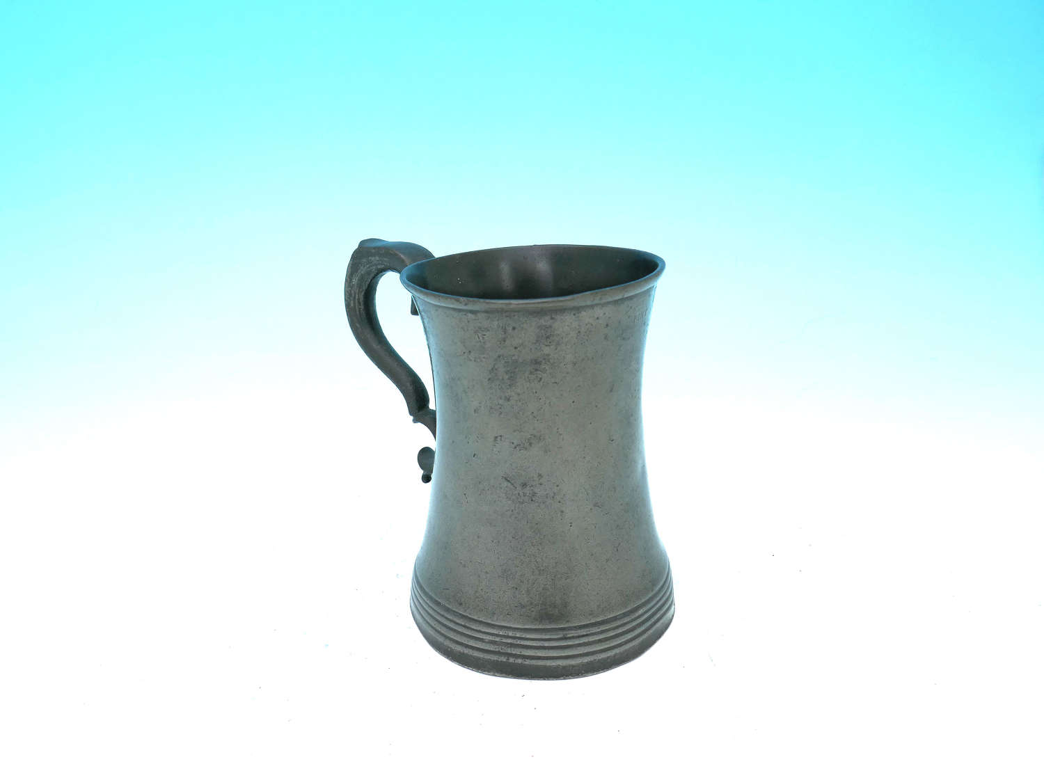 Antique Early Pewter 19thc Pint Mug By Joseph Austen. Irish - Cork
