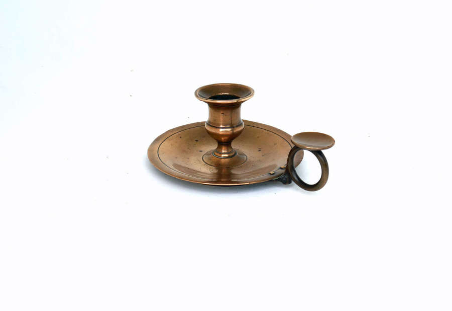 Antique Early Metalware 18thc "Bell" Metal Chamberstick. English C1780