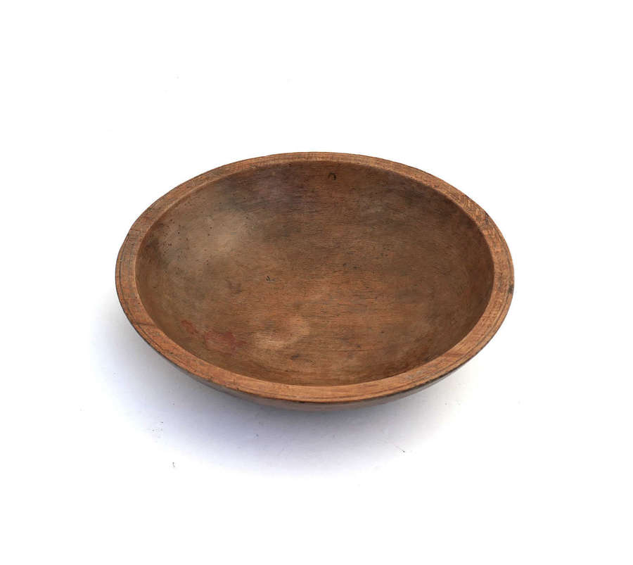 Antique Treen 19thc Sycamore Turned Dairy Bowl . French C1820-30