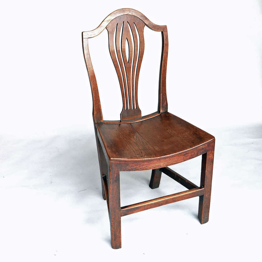 Antique Country Furniture 18thc Hepplewhite Chair.  English C1780-90.