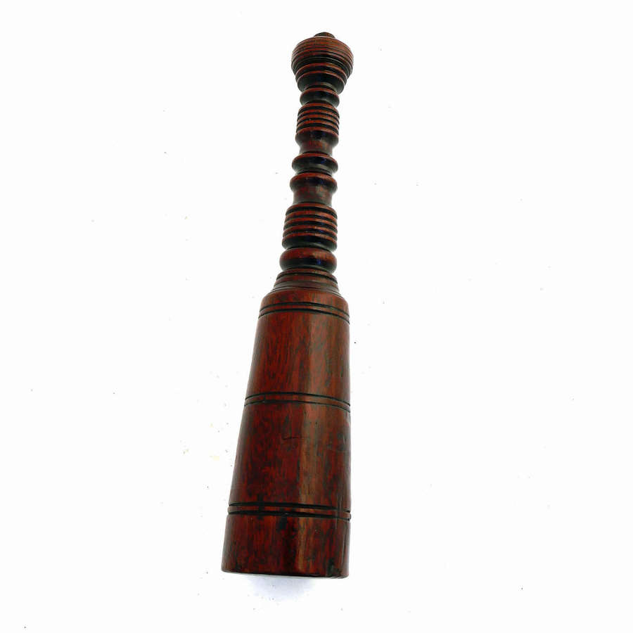 Antique Early Treen 18thc Turned Fruitwood Apothecary Pestle. English