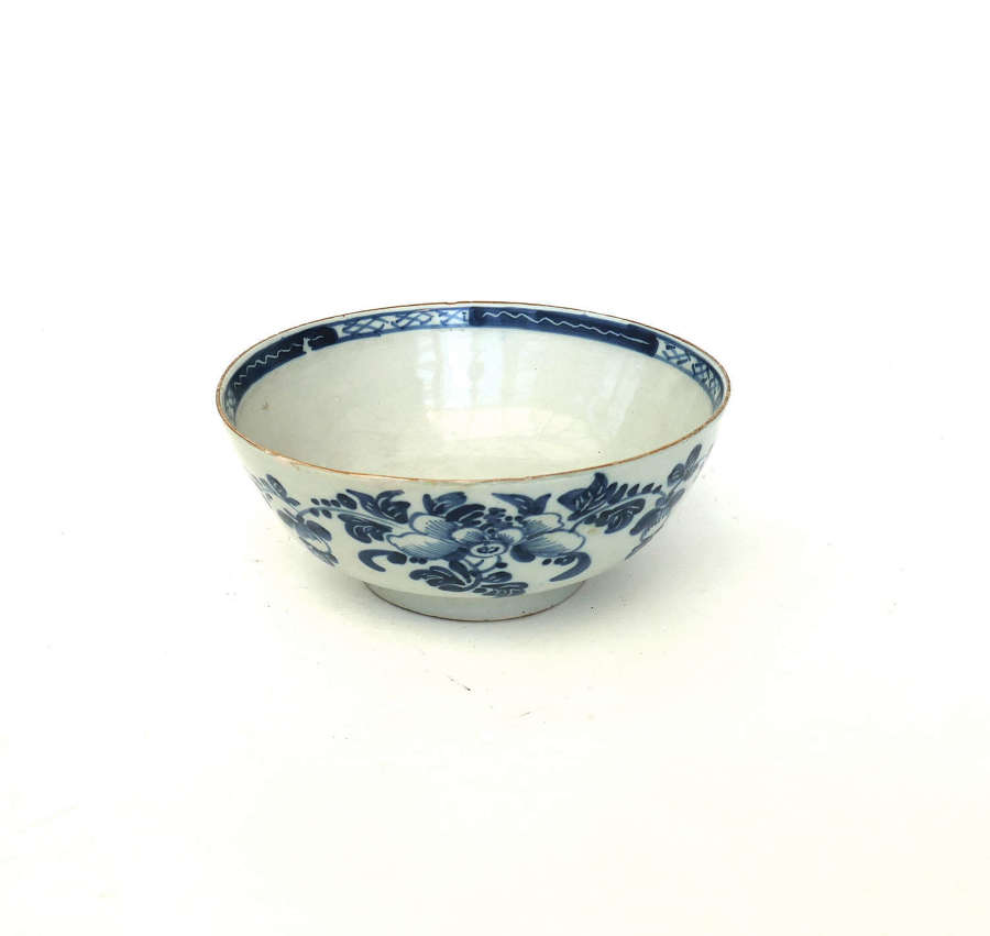 Antique Early Pottery 18thc Blue & White English Delft Bowl. C1750-70.