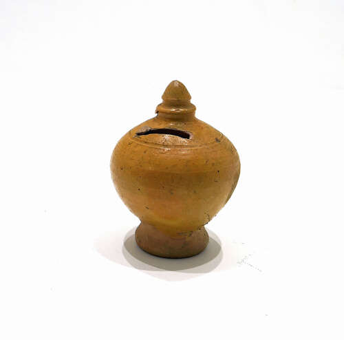 Antique Early Collectables 19thc Earthenware Verwood Pottery Money Box. Dorset C1850-80.