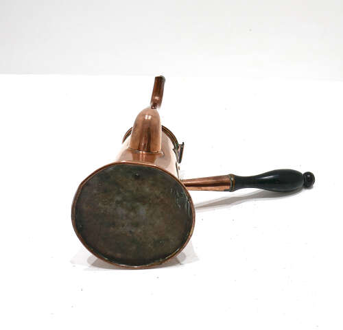 Antique Early Metalware Large 18thc Copper Coffee Pot With Side Handled. English C1740-60.