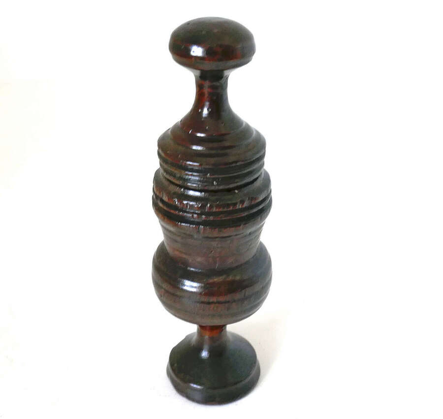 Antique Early Treen 17thc Two Part Sycamore Spice Grinder. English / Continental C1660-80.