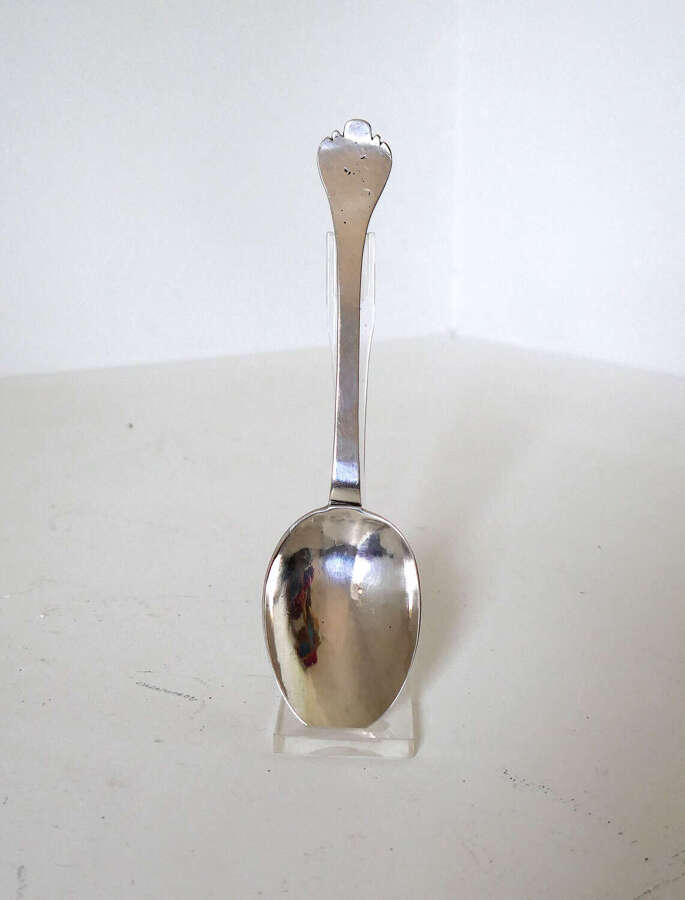 Antique Early Metalware Silver 17thc Charles 11 Trefid  Spoon By NG. English C1680-85