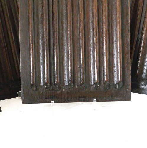 Antique Early Carvings Four 16thc Oak Linenfold Carved Panels. English C1540-60.