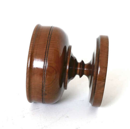 Early Antique Treen Late 18thc Yew Wood Turned Salt On Raised Base. English C1770-90.